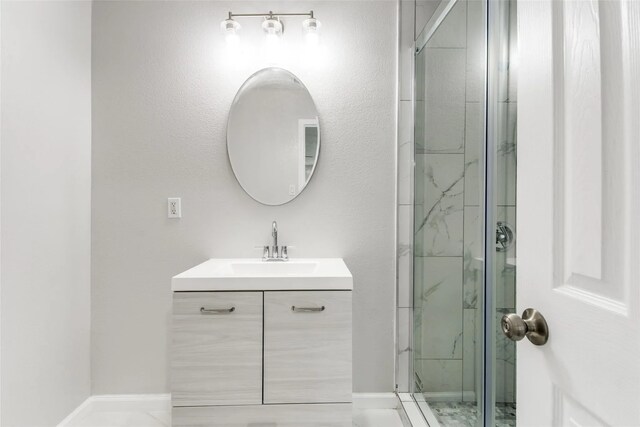 2438 Lea Crest Dr, Dallas, TX 75216 - full bathroom with vanity and a stall shower