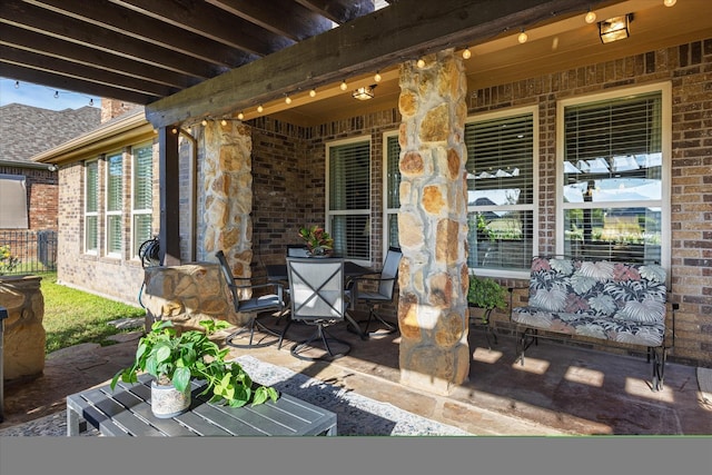 view of patio / terrace featuring outdoor dining space