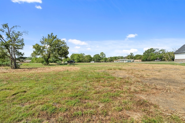 view of yard with a rural view