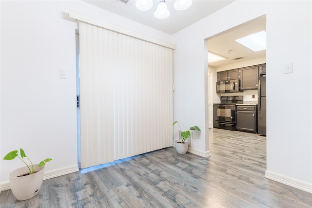 interior space featuring light hardwood / wood-style flooring