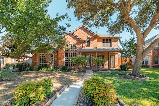 view of front of property with a front yard