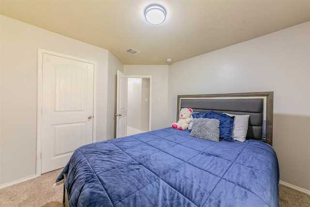 view of carpeted bedroom