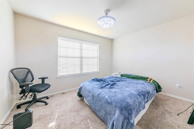 bedroom featuring carpet