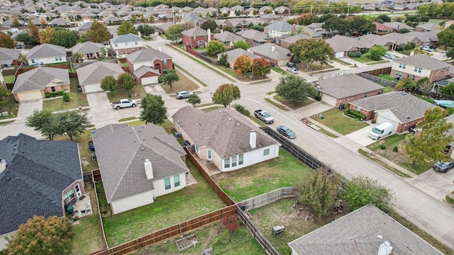 aerial view with a residential view