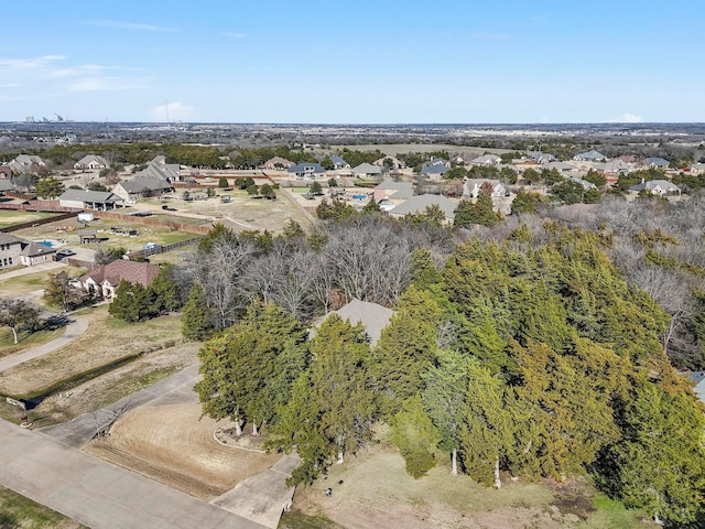 aerial view with a residential view