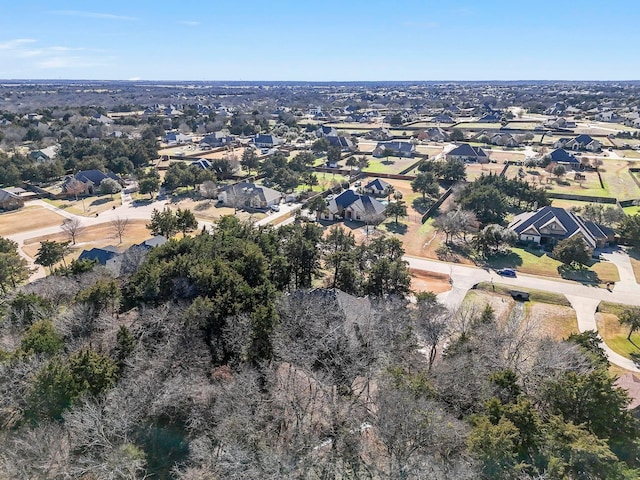 aerial view with a residential view