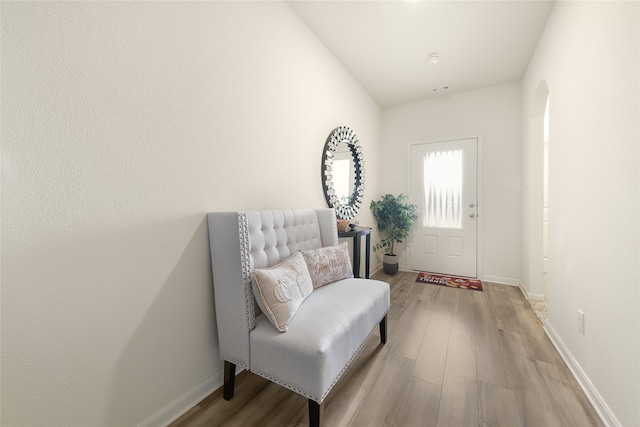 interior space with light wood-type flooring