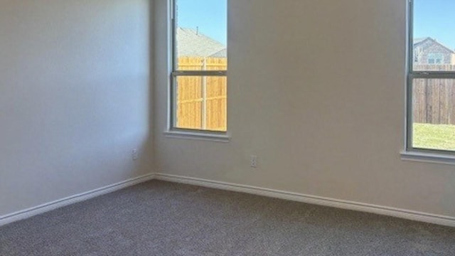 unfurnished room with plenty of natural light and carpet floors