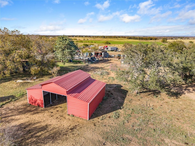 bird's eye view with a rural view