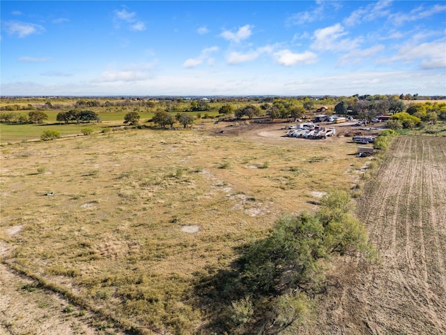 aerial view featuring a rural view