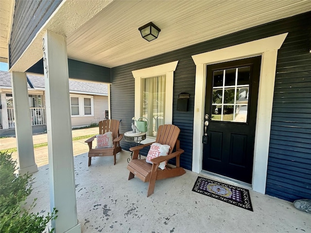 view of patio with covered porch