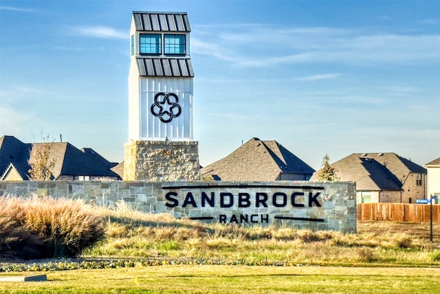 view of community sign