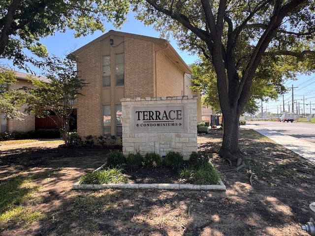 view of community sign