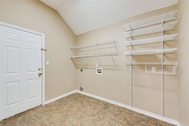 laundry area with washer hookup and electric dryer hookup