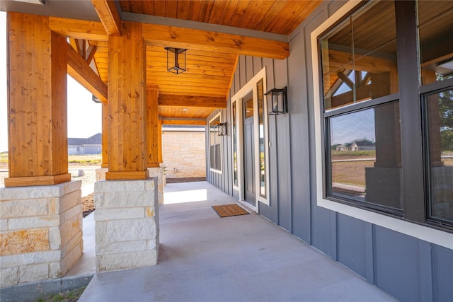 view of patio / terrace featuring covered porch