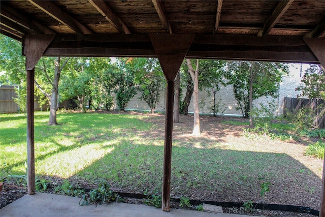 view of yard with a patio