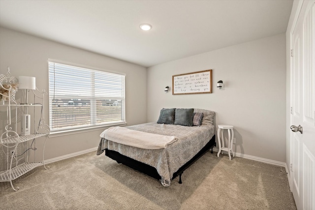 view of carpeted bedroom