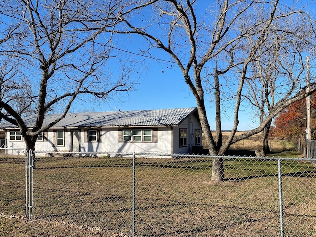 view of single story home