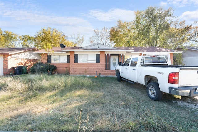 view of single story home