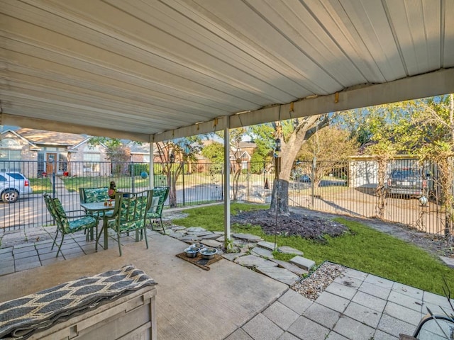 view of patio with fence