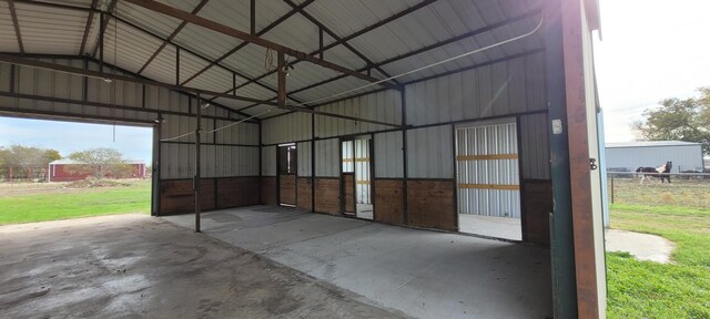 view of horse barn