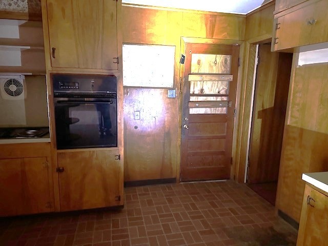 kitchen with black appliances