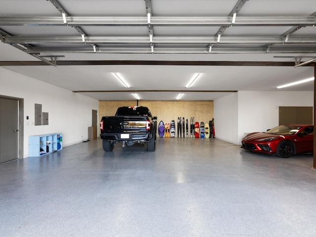 garage featuring electric panel