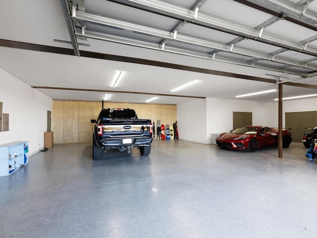 garage featuring electric panel