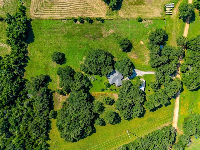 aerial view featuring a rural view