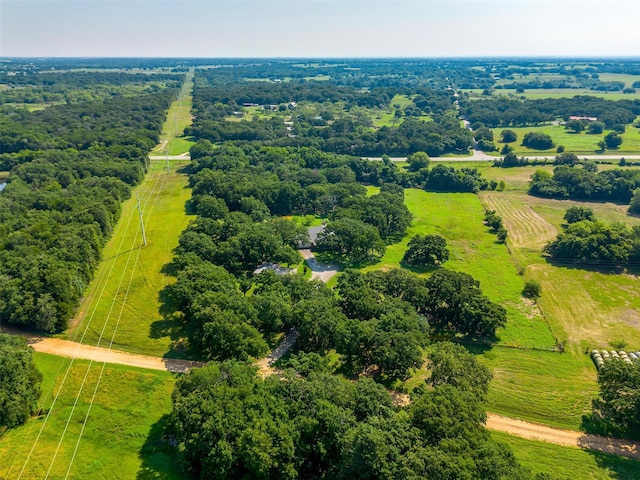 bird's eye view featuring a rural view