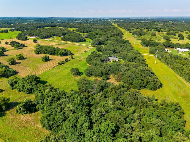 bird's eye view featuring a rural view