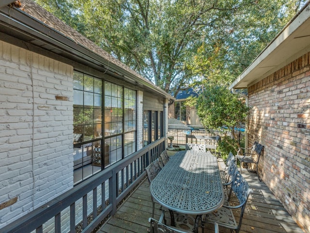 view of wooden terrace