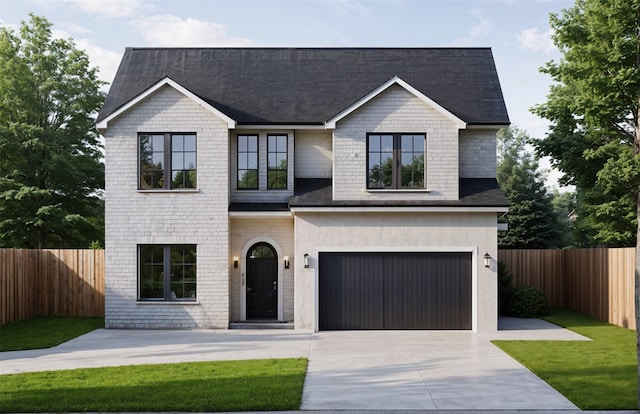 view of front facade featuring a garage