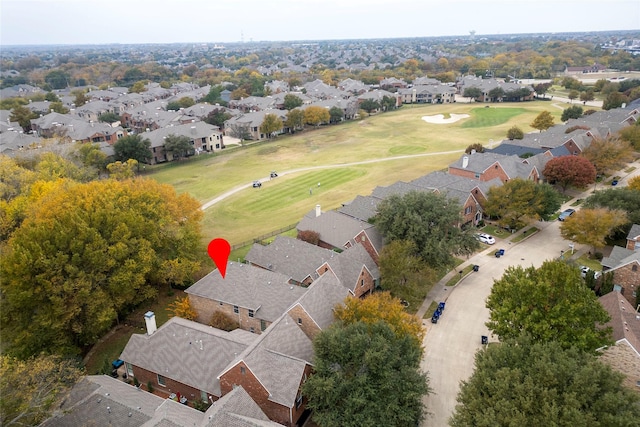 drone / aerial view with a residential view