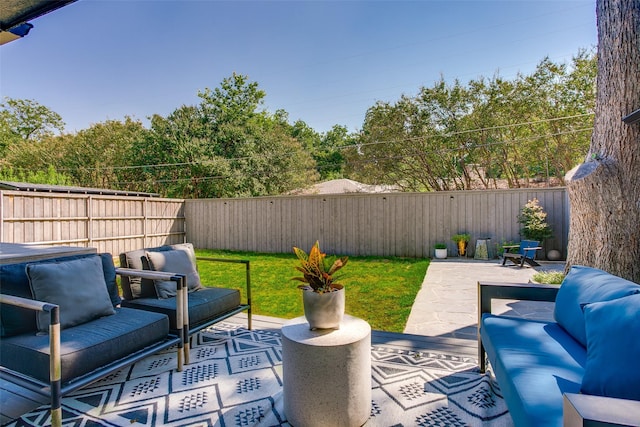 view of patio / terrace with an outdoor hangout area