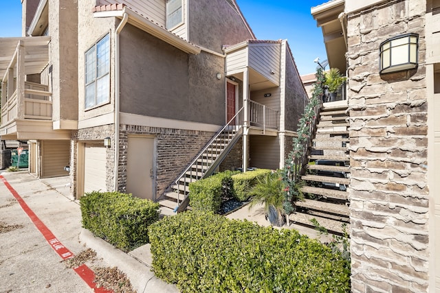 view of property exterior featuring a garage