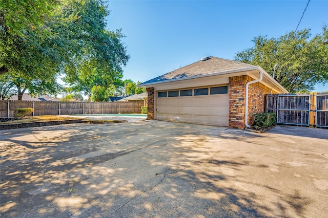 view of home's exterior featuring a garage