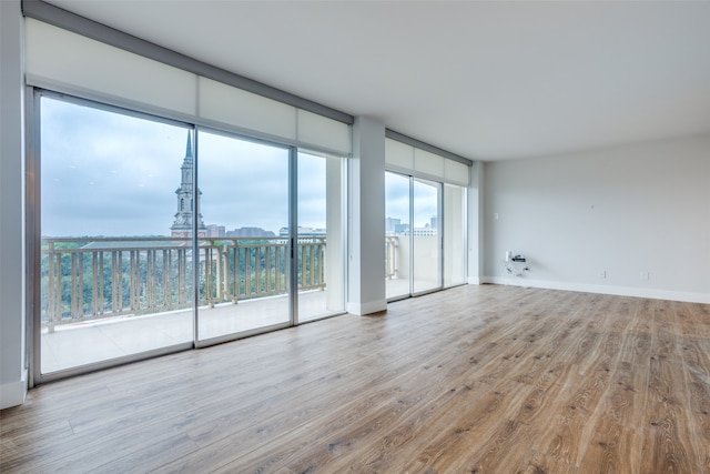 empty room with wood-type flooring