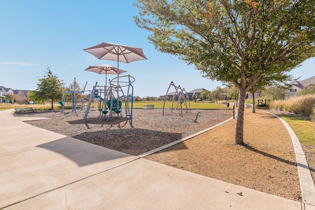 view of jungle gym