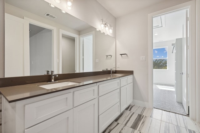 bathroom with vanity