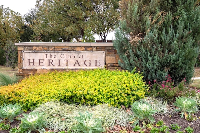 view of community sign