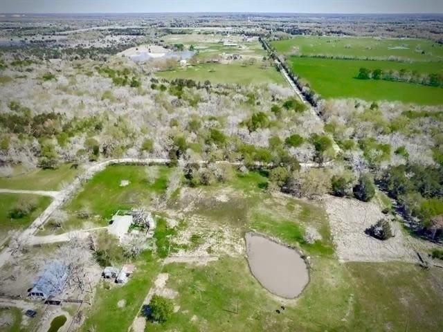 aerial view featuring a rural view