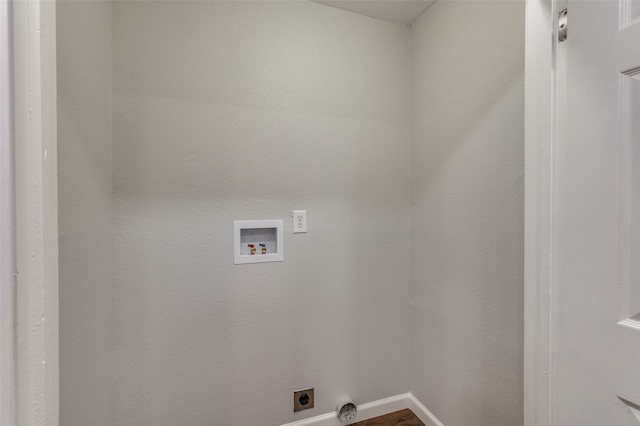 laundry area with hookup for an electric dryer and washer hookup