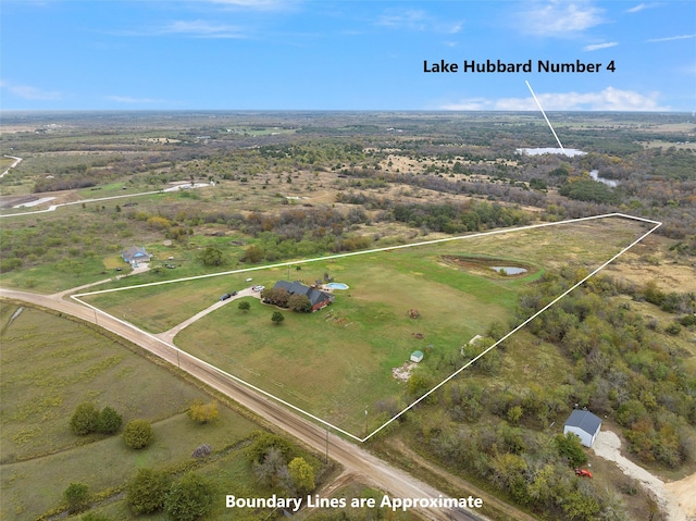 bird's eye view featuring a rural view