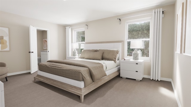 bedroom featuring carpet flooring