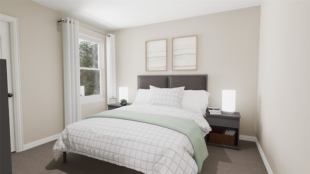 view of carpeted bedroom