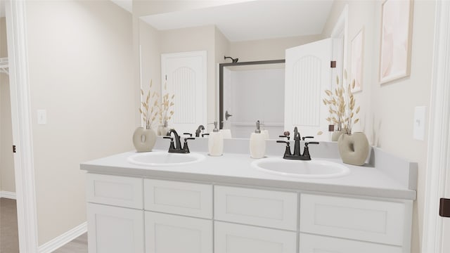 bathroom with vanity