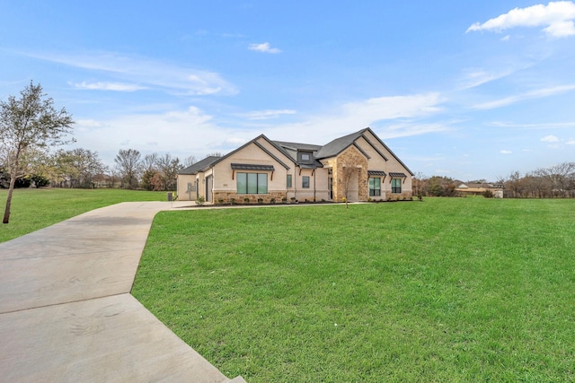 3920 Lonesome Quail Dr, Burleson, TX 76028 - view of front of house featuring a front yard, driveway, and brick siding