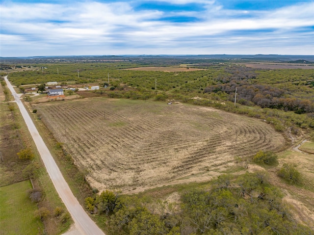 aerial view featuring a rural view