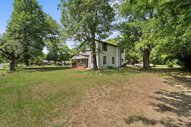 view of yard featuring a porch